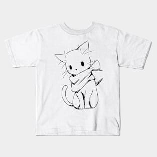 Kitty Sketch Kids T-Shirt